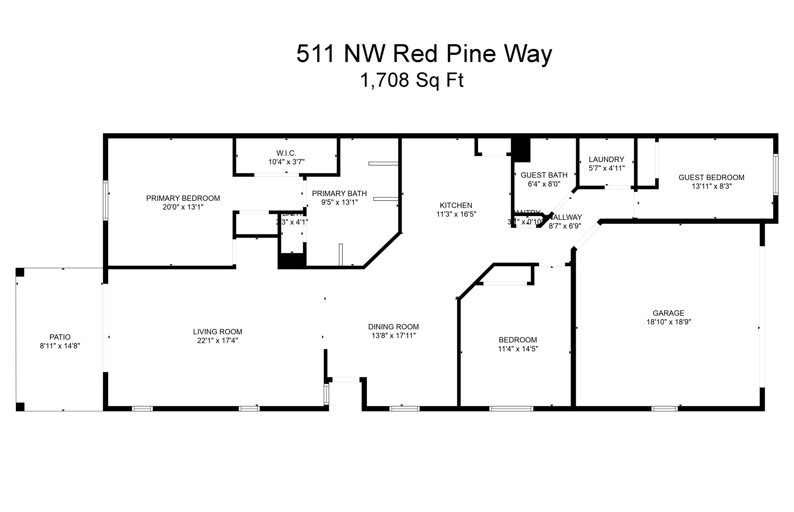 511 Northwest Red Pine Way Jensen Beach, FL 34957 - Photo 60 of 60 a picture of a floor plan