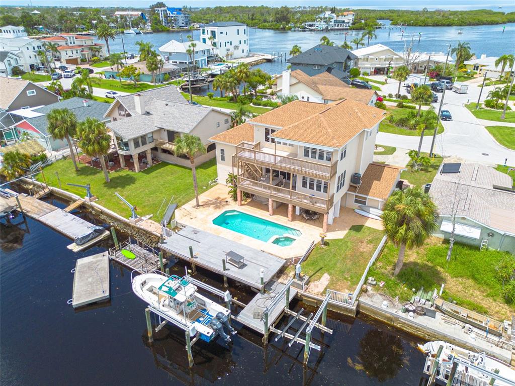 8100 Brighton Drive Port Richey, FL 34668 - Photo 65 of 68 an aerial view of a house with a ocean view