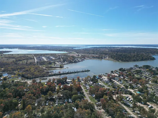 an aerial view of a beach