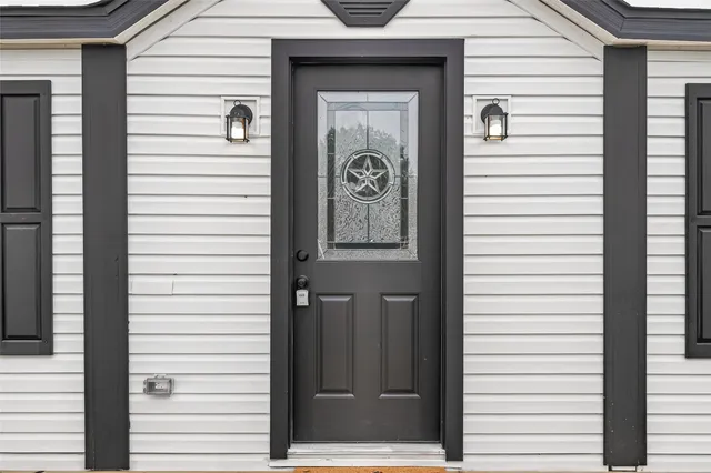 a view of a door of the house