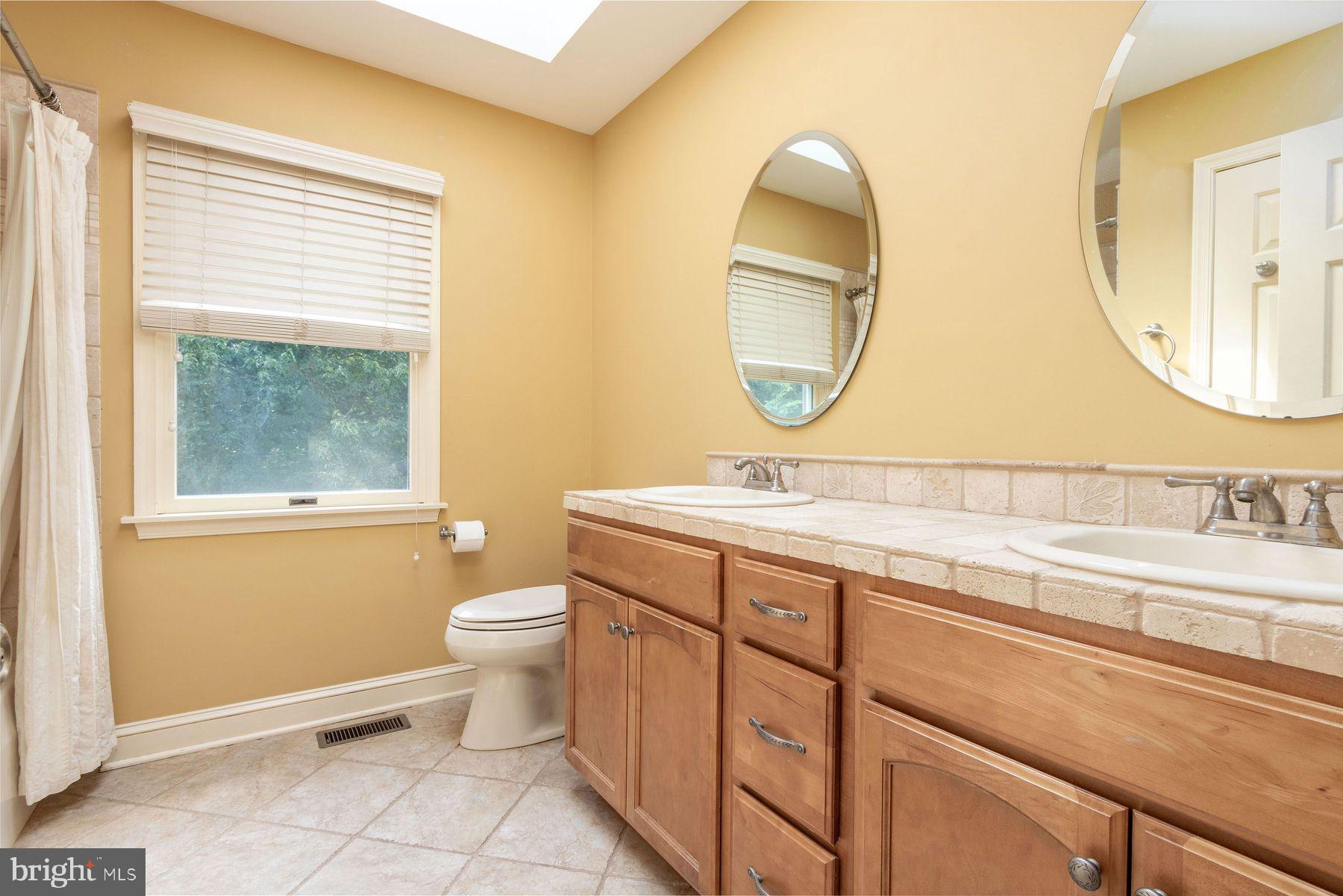 4887 Danielle Drive Doylestown, PA 18902 - Photo 32 of 35 a bathroom with a double vanity sink and a mirror