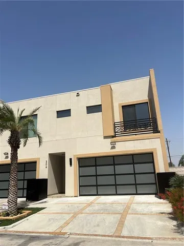 a view of a hallway to a house