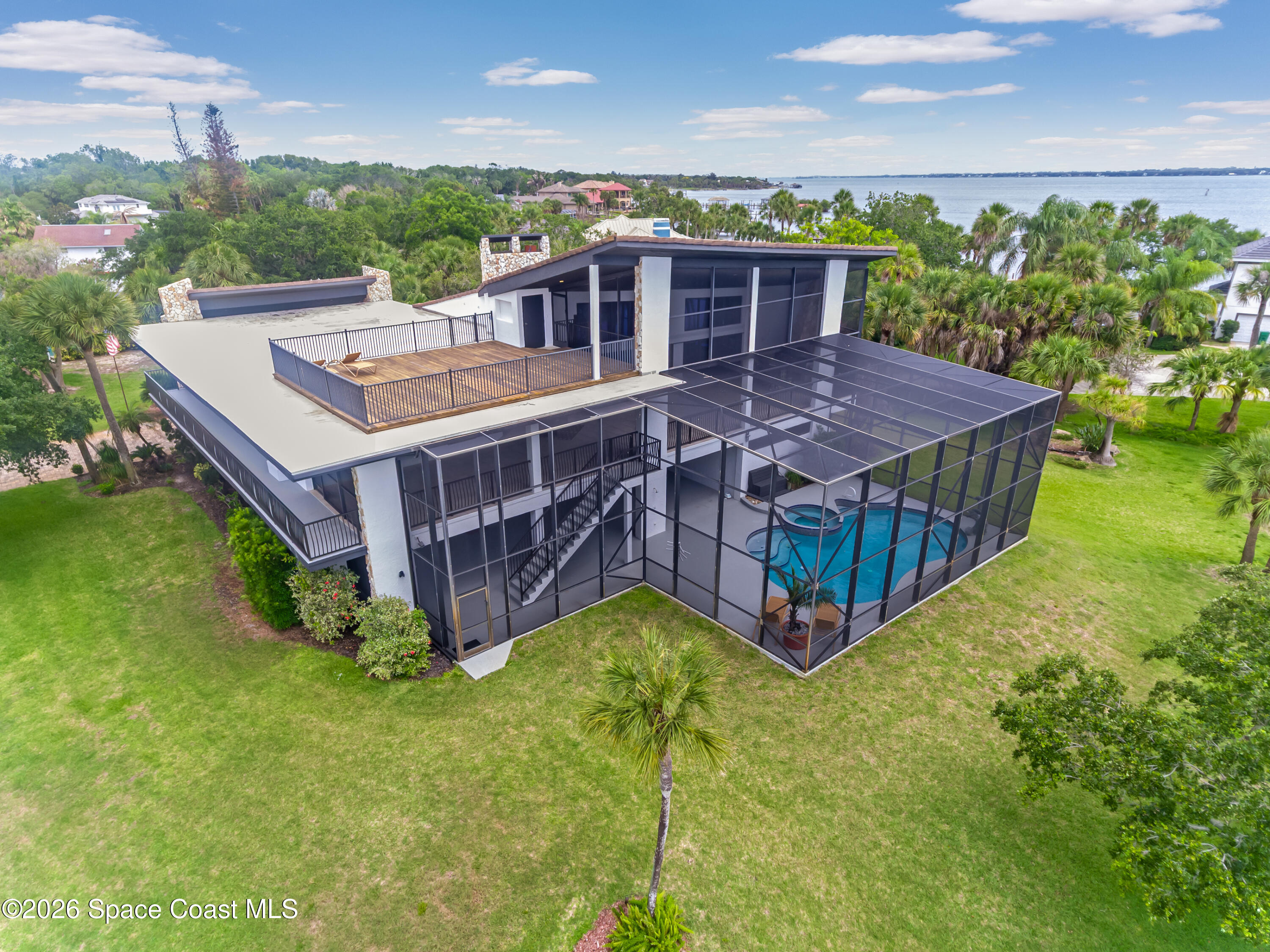 110 Barnacle Place Rockledge, FL 32955 - Photo 7 of 71 Drone back 7
