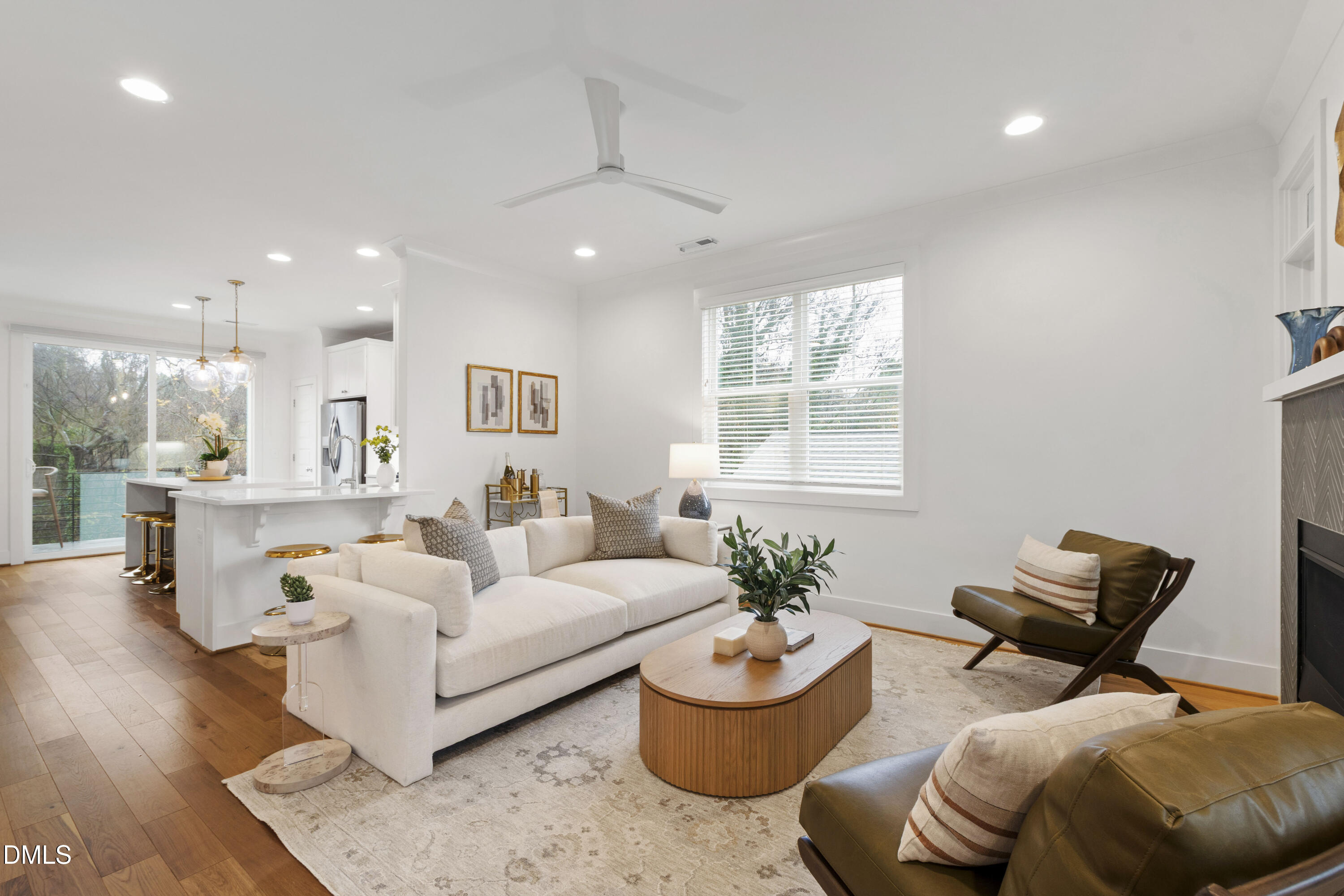 718 Peakland Place Raleigh, NC 27604 - Photo 19 of 48 a living room with furniture and wooden floor