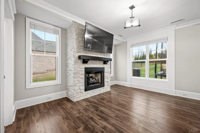 a workspace with wooden floor