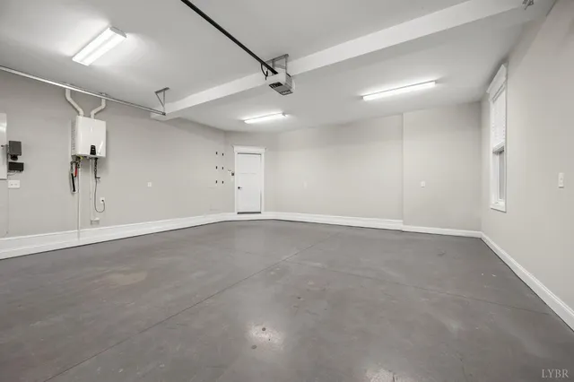 a view of a lake in middle of the town