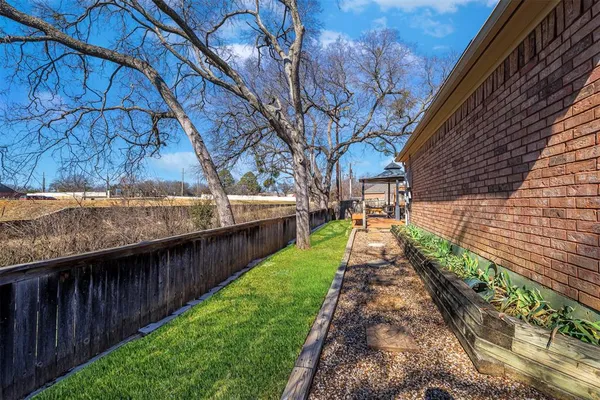 a view of outdoor space with seating space