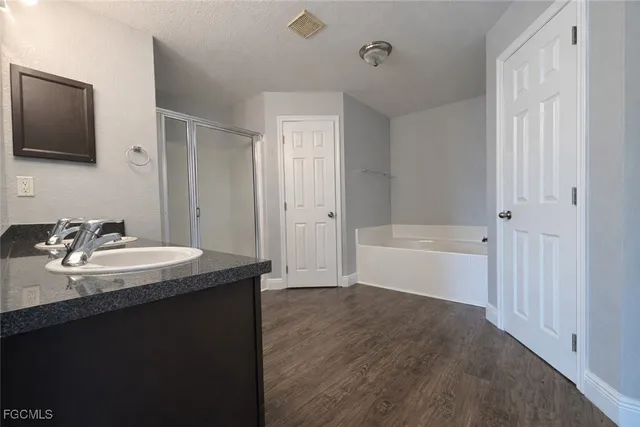 an empty room with an entryway