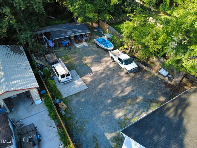 a view of a chairs in patio