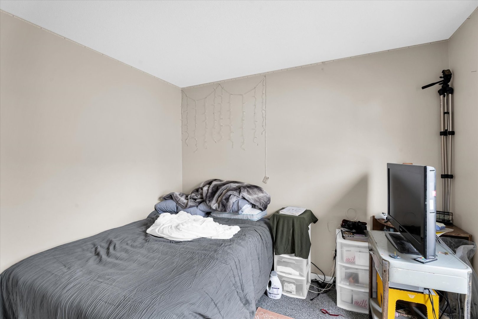 309 West Springfield Avenue Urbana, IL 61801 - Photo 15 of 35 a bedroom with a bed and flat screen tv