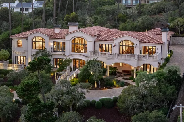 an aerial view of multiple houses