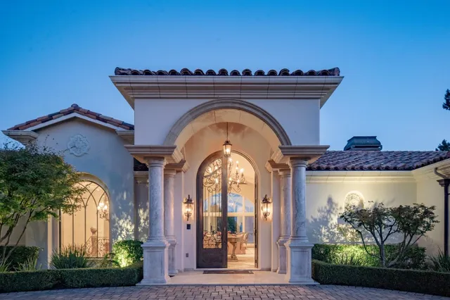 a view of a door of the house