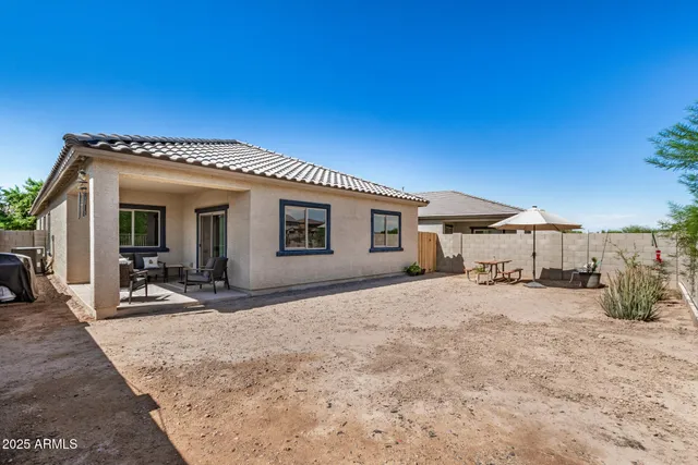 a house view with a seating space