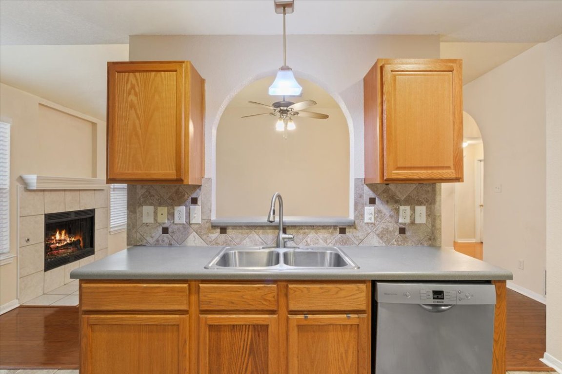 314 Katy Crossing Georgetown, TX 78626 - Photo 17 of 38 a bathroom with a sink and a mirror