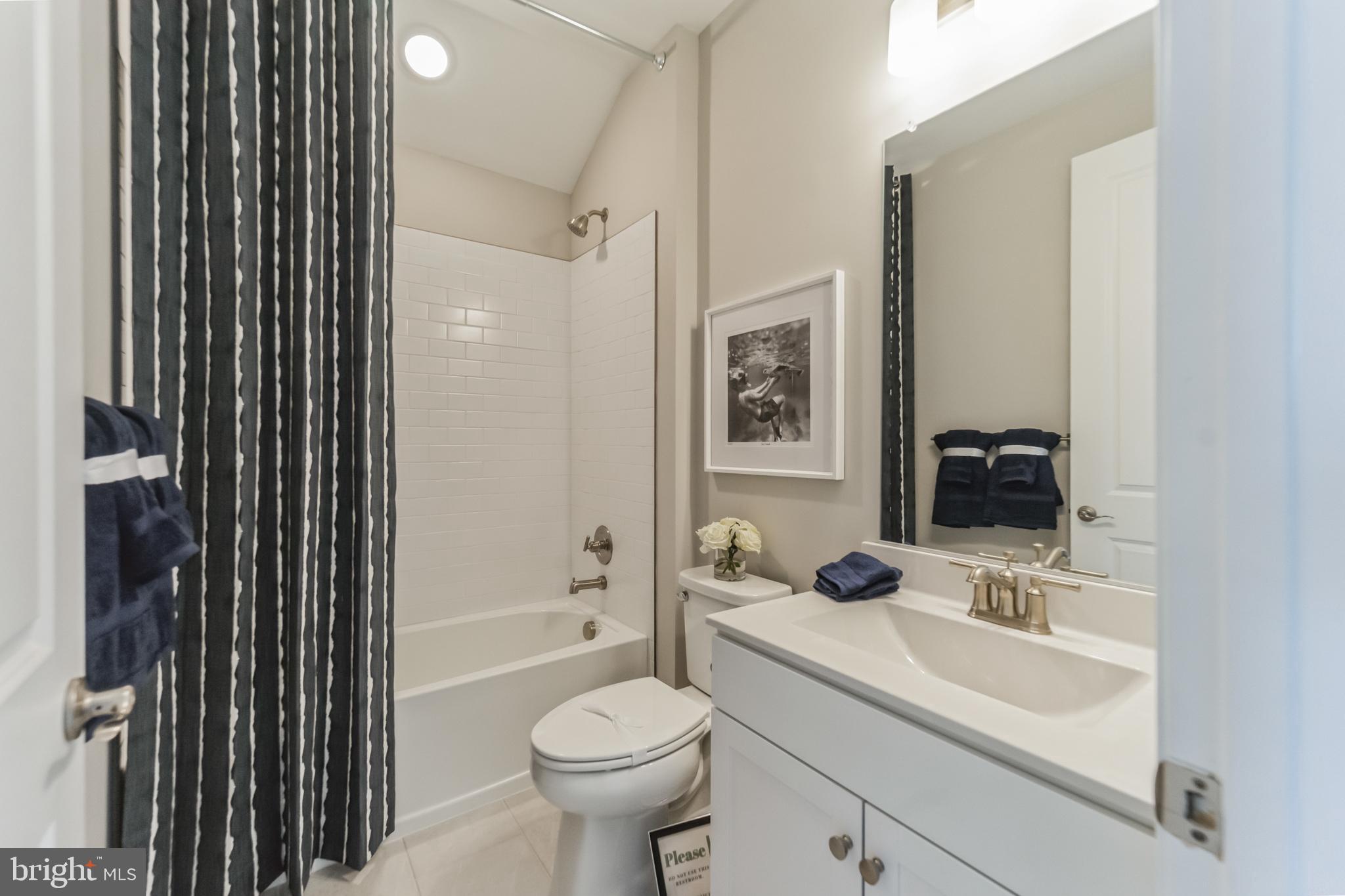 123 Flycatcher Way Chester, MD 21619 - Photo 23 of 47 a bathroom with a sink toilet a shower and a mirror