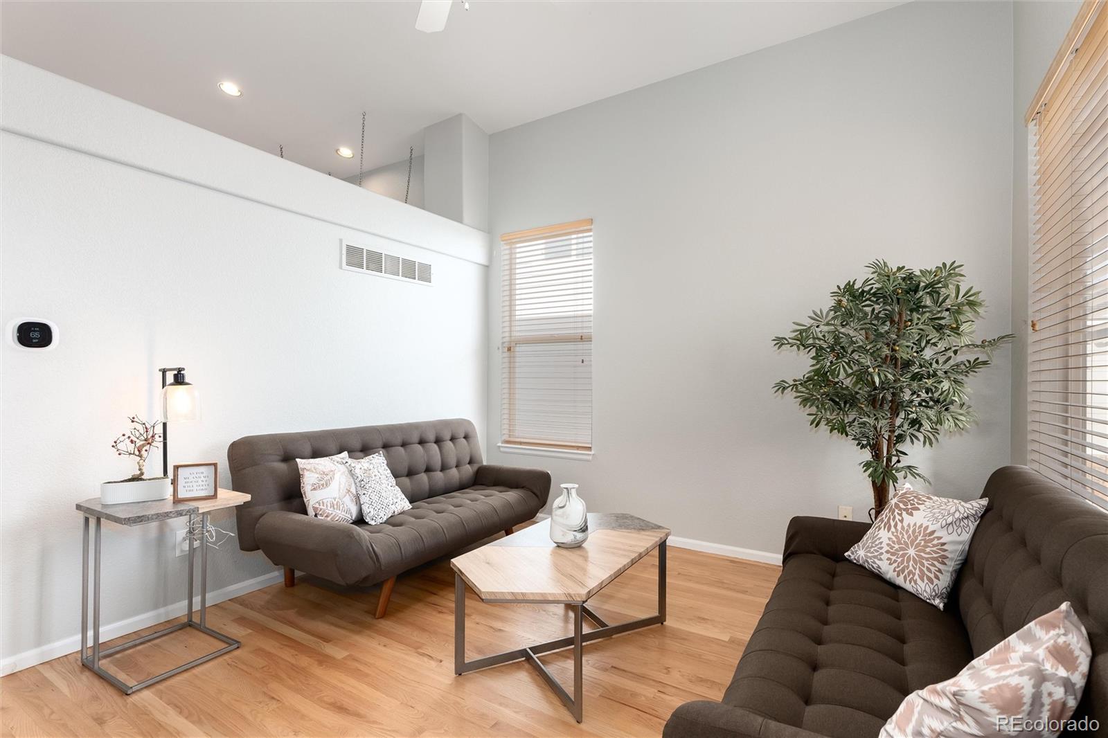 10627 Cherrybrook Circle Highlands Ranch, CO 80126 - Photo 6 of 44 a living room with furniture and a potted plant