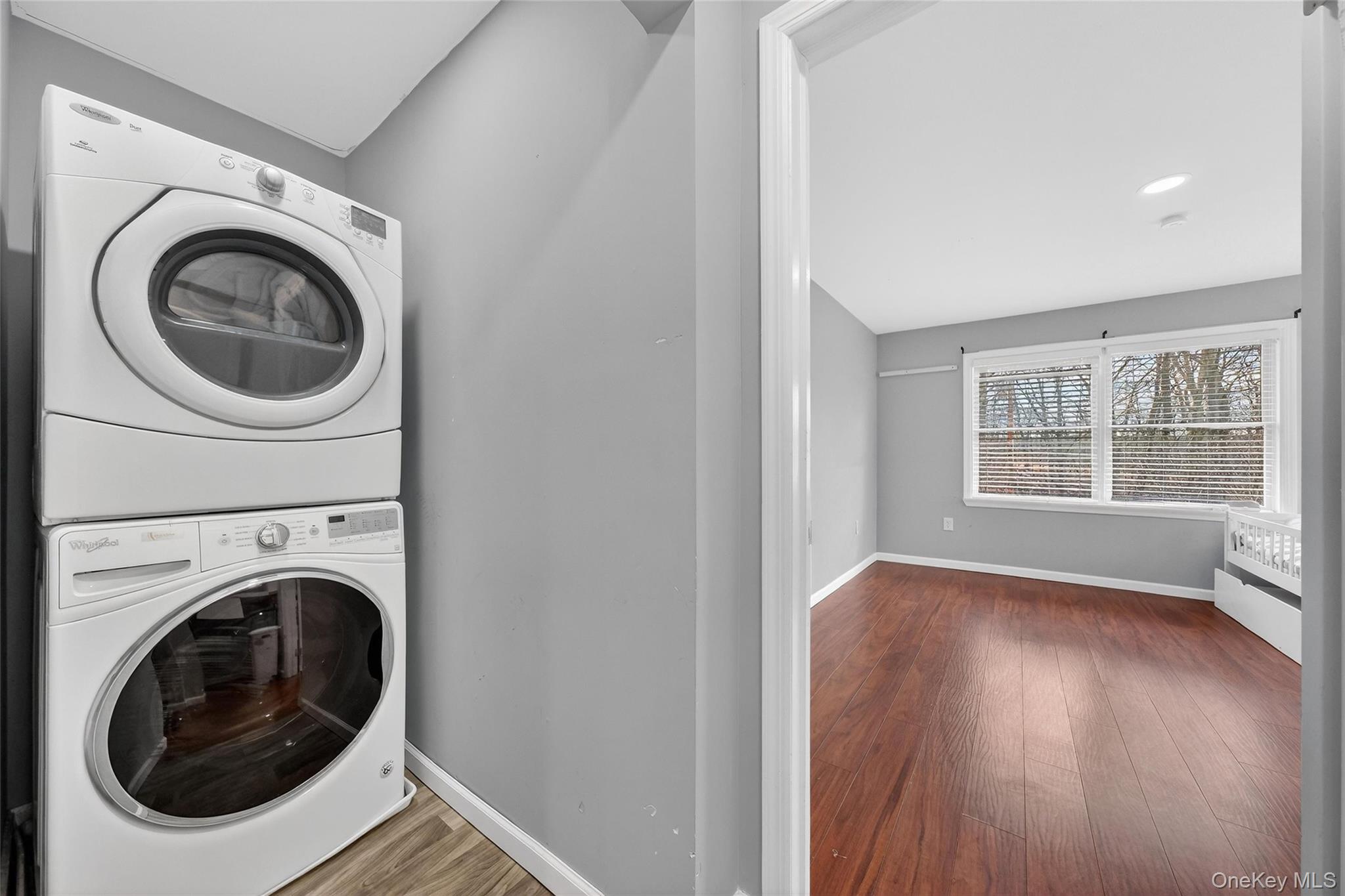 155 Roselawn Road Highland Mills, NY 10930 - Photo 29 of 40 a view of a hallway with washer and dryer