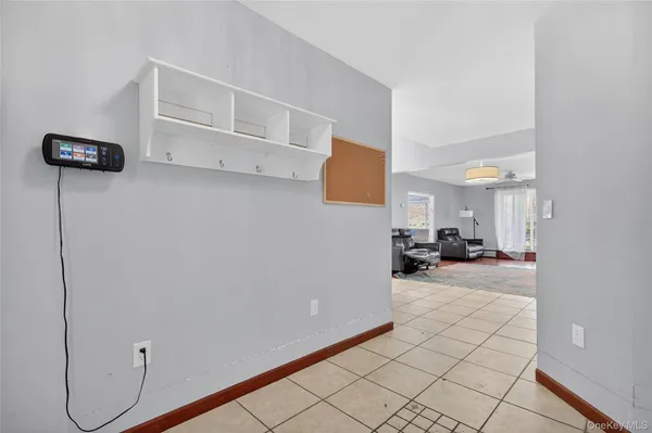 a view of a livingroom with wooden floor