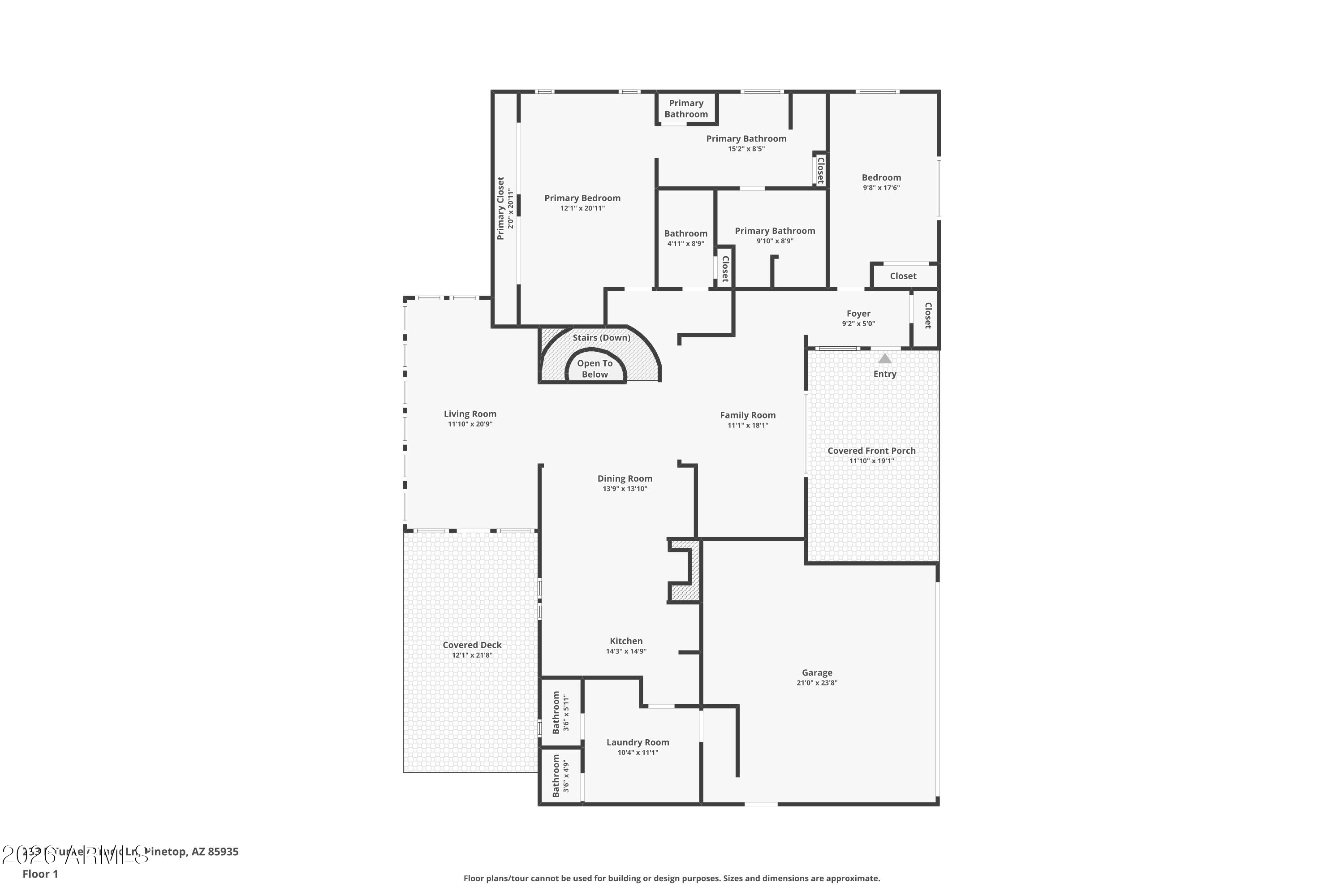 233 East Turkey Track Lane Pinetop, AZ 85935 - Photo 58 of 59 a picture of a floor plan