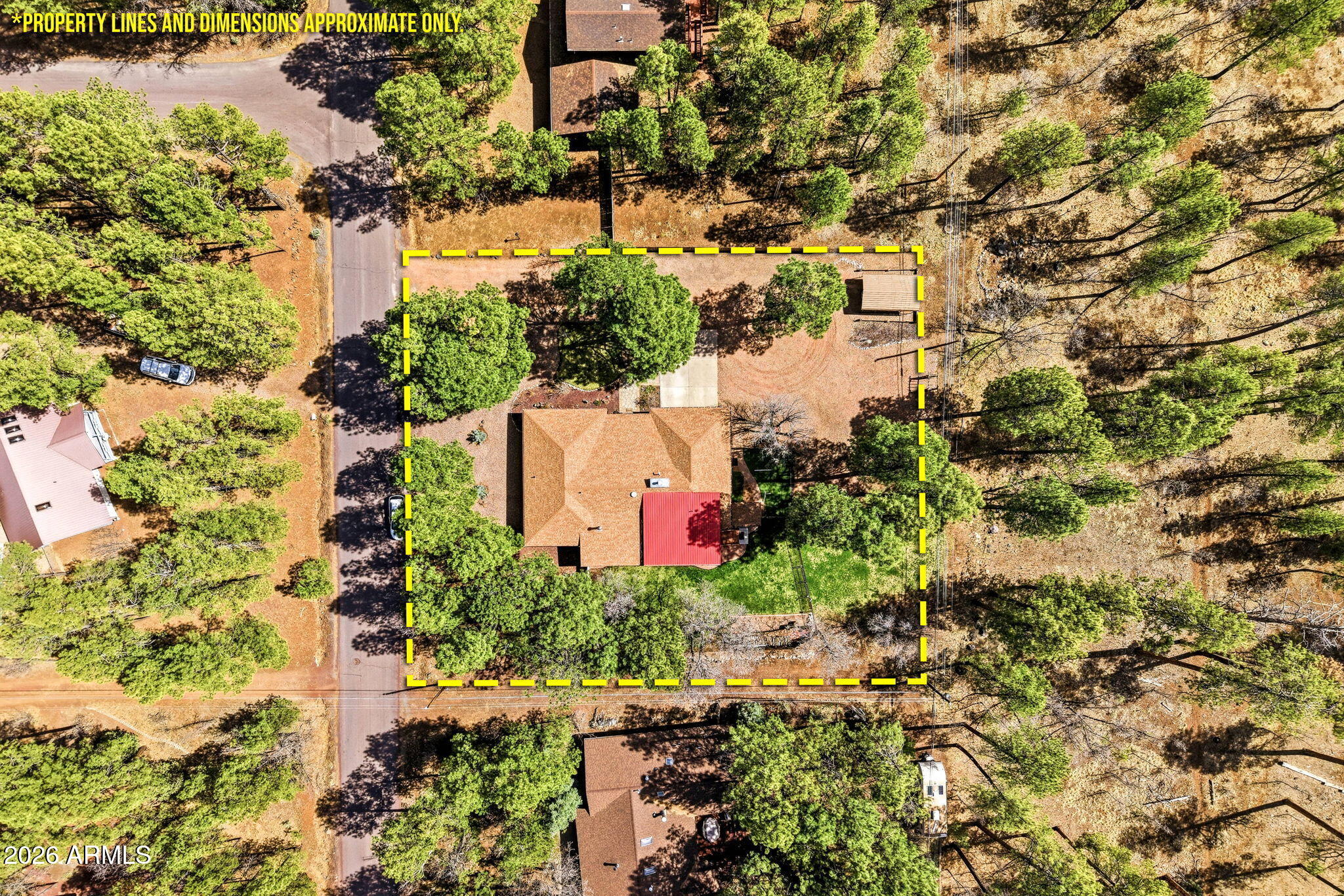 233 East Turkey Track Lane Pinetop, AZ 85935 - Photo 56 of 59 an aerial view of a house with a yard and lake view