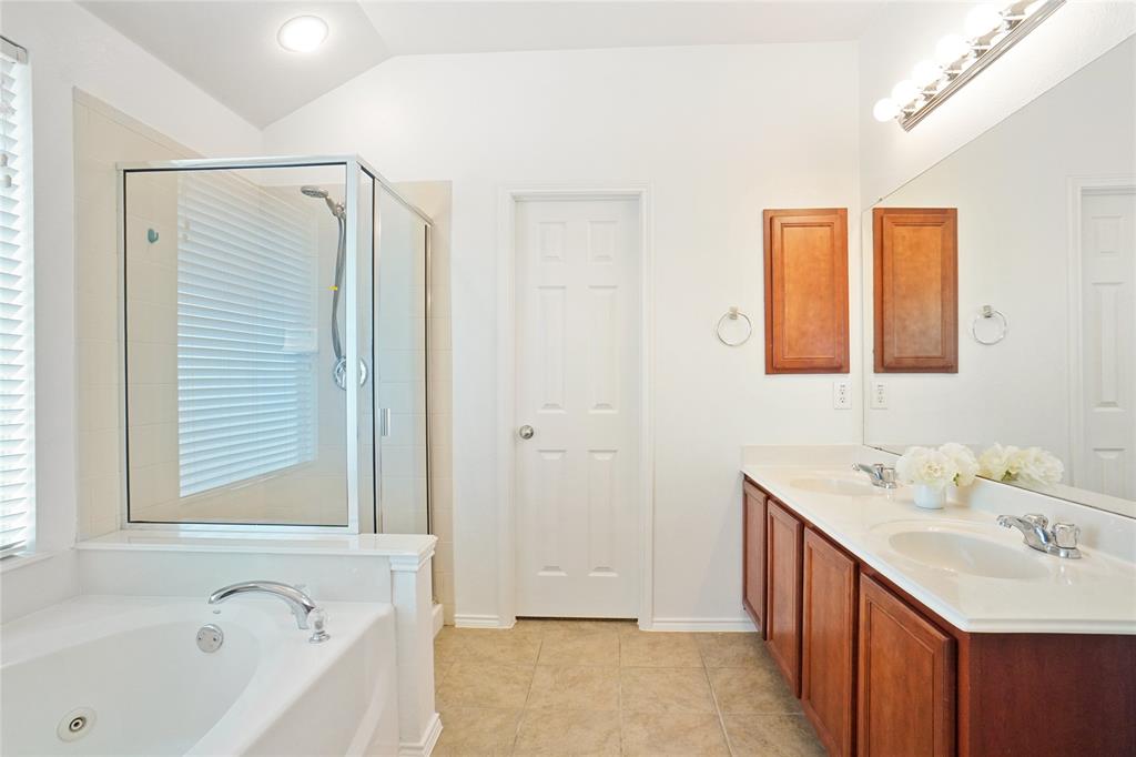 3752 Jade Street Fort Worth, TX 76244 - Photo 22 of 34 a bathroom with a sink and a bathtub