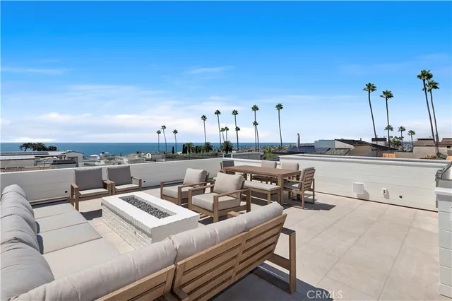 a view of a terrace with couches