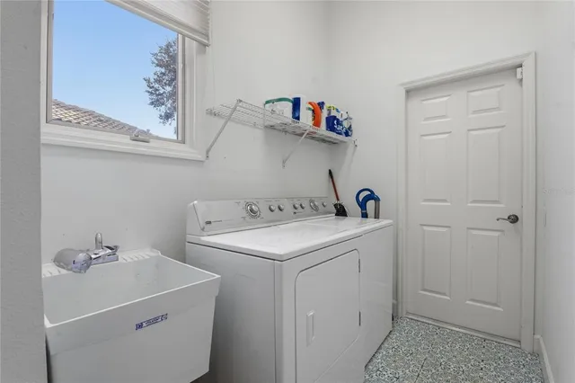 a view of a lake and a yard