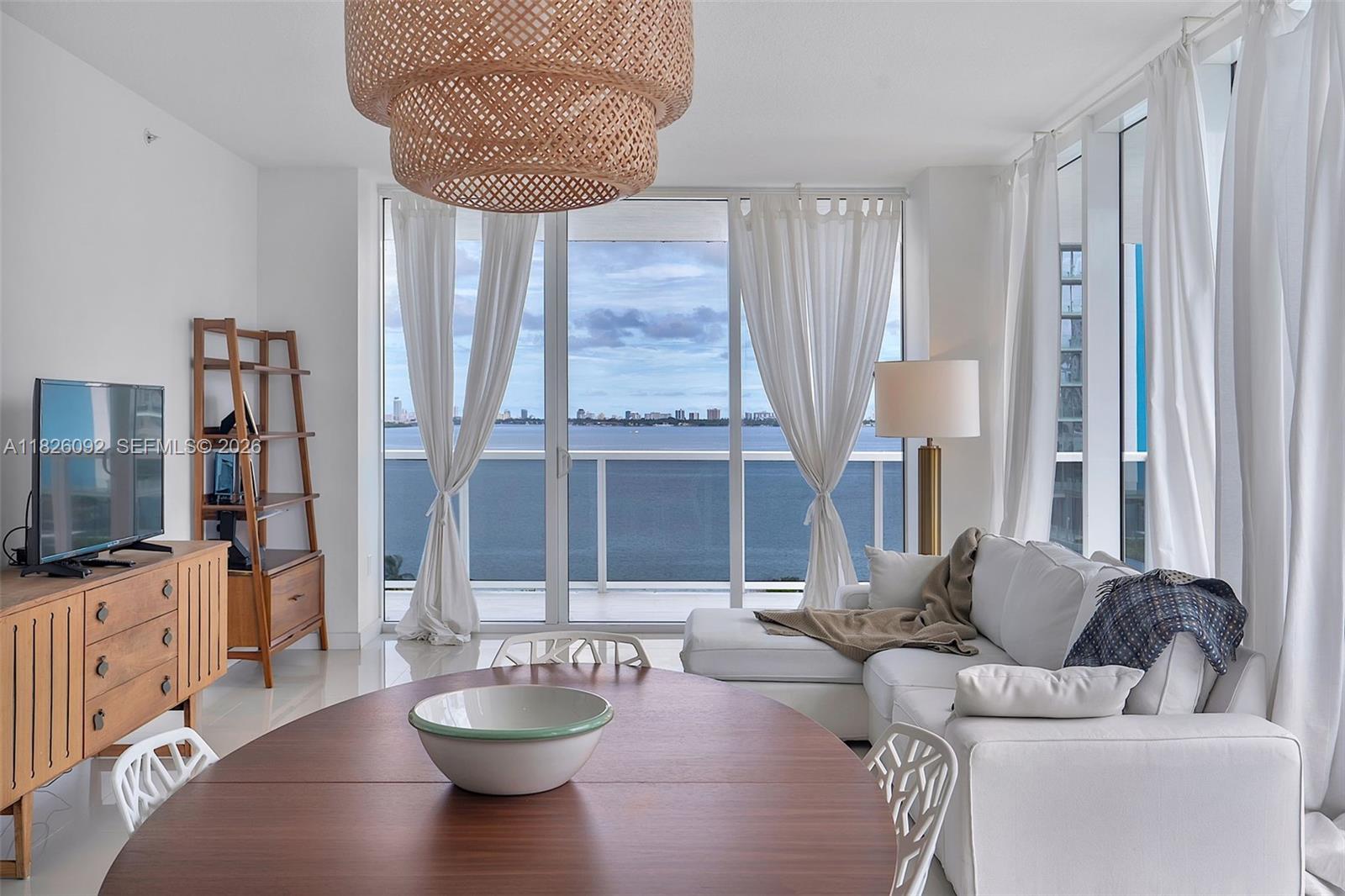 600 Northeast 27th Street, Unit 1105 Miami, FL 33137 - Photo 37 of 100 a living room with furniture and a flat screen tv