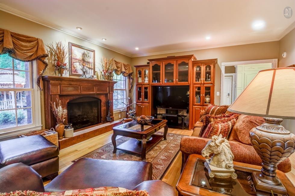 2352 Baker Road Goodlettsville, TN 37072 - Photo 6 of 29 Relax in this great room around the wood burning fireplace as you enjoy a good movie from the built-in entertainment center.