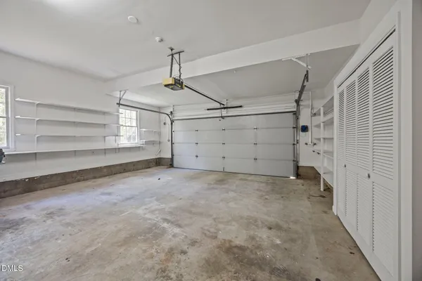 a view of a garage