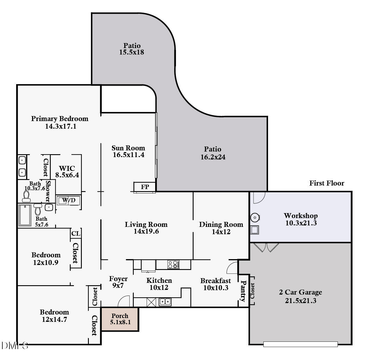 2418 Tryon Road Durham, NC 27705 - Photo 41 of 41 2418 Tryon Rd Floor Plan Image