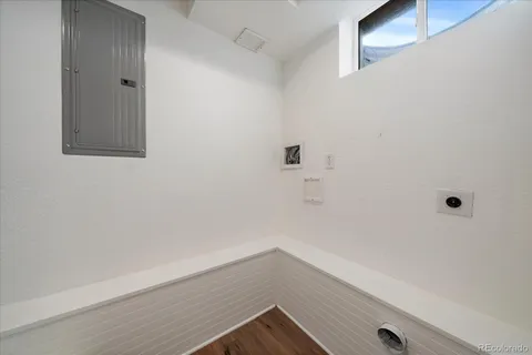 a view of small space with empty racks