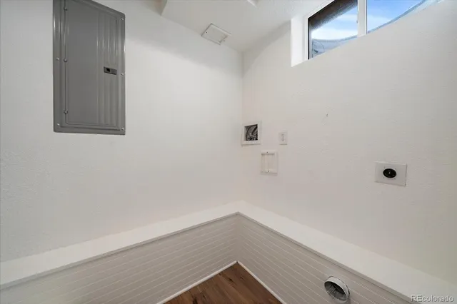 a view of small space with empty racks