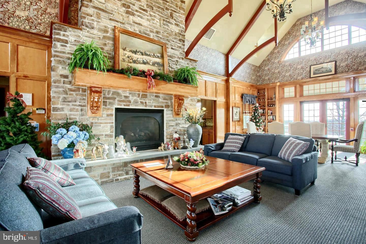 241 Stoyer Road Coatesville, PA 19320 - Photo 51 of 57 Gather in the stunning Lodge; gas fp; piano