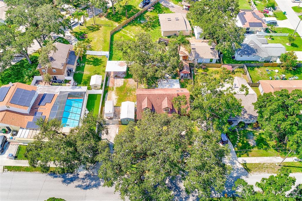 4707 East Temple Heights Road Tampa, FL 33617 - Photo 44 of 54 an aerial view of residential house with outdoor space and swimming pool