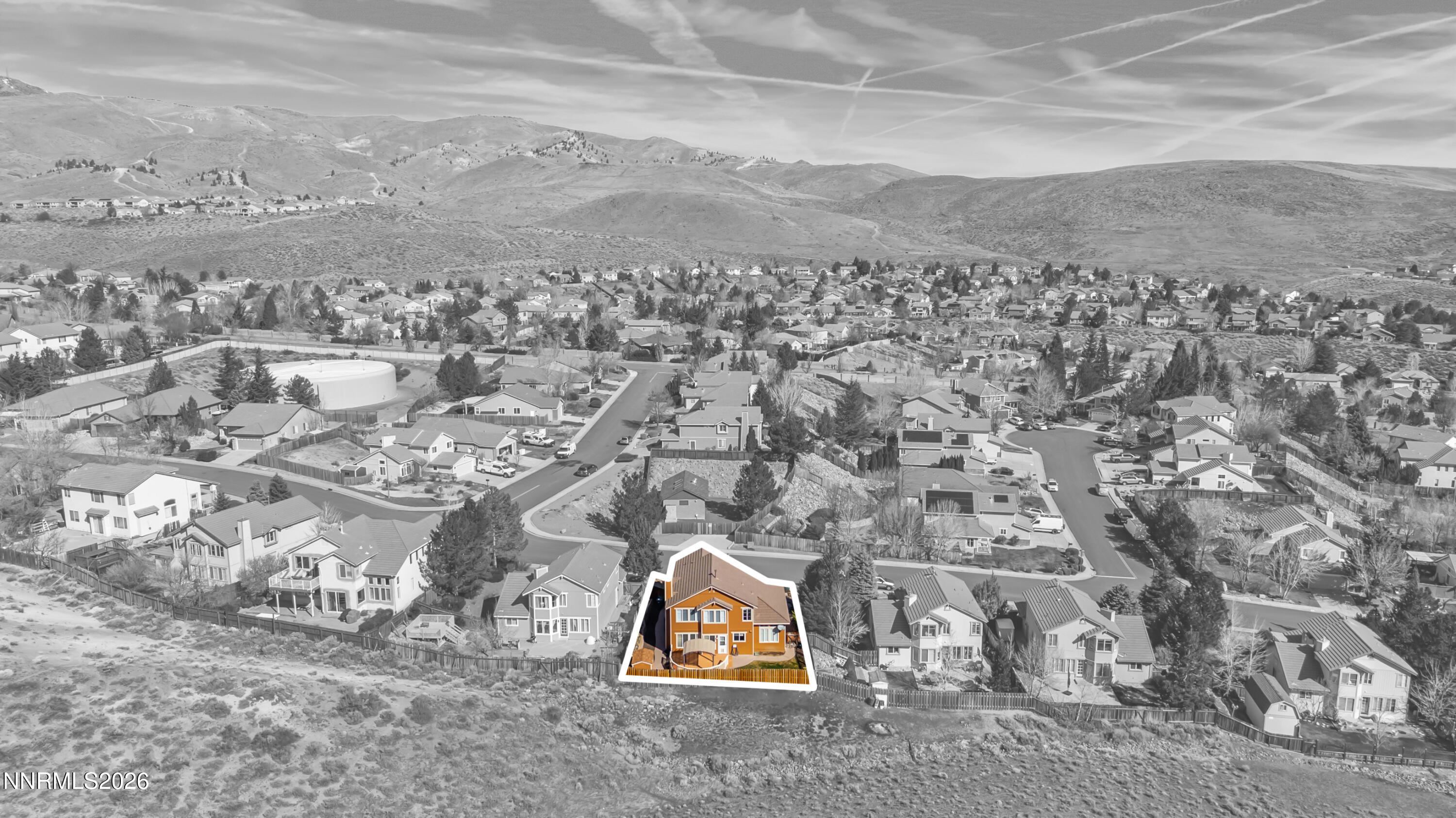 5524 Tappan Drive Reno, NV 89523 - Photo 62 of 70 an aerial view of house with yard and mountain view in back