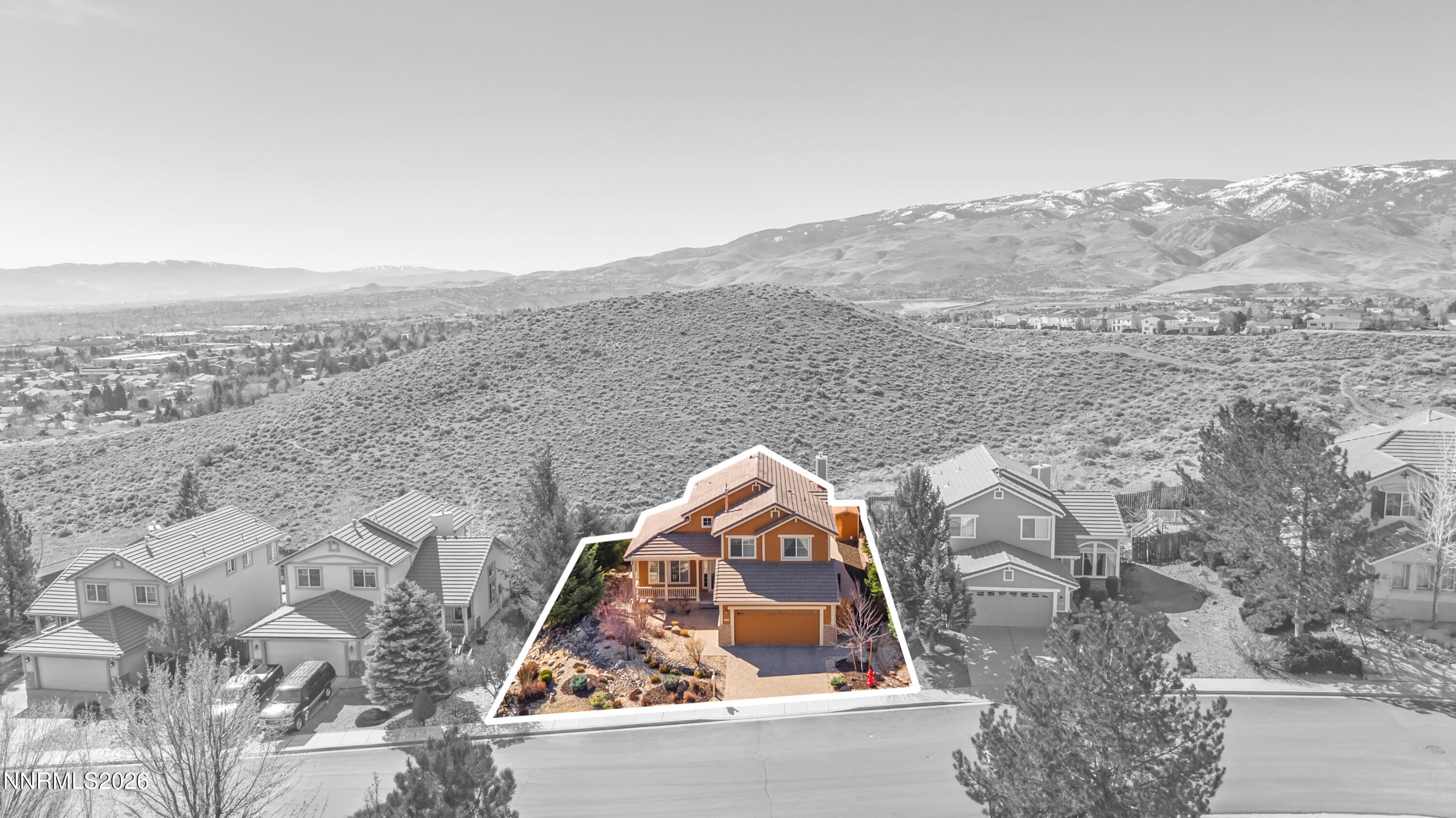 5524 Tappan Drive Reno, NV 89523 - Photo 68 of 70 an aerial view of a house with a mountain