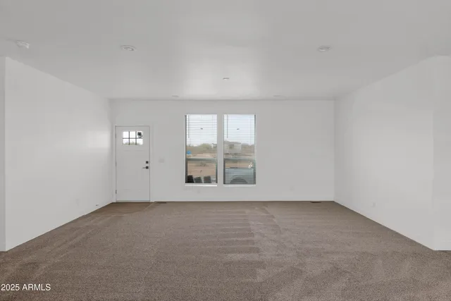 an empty room with a window