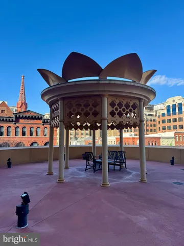a view of a terrace with chairs