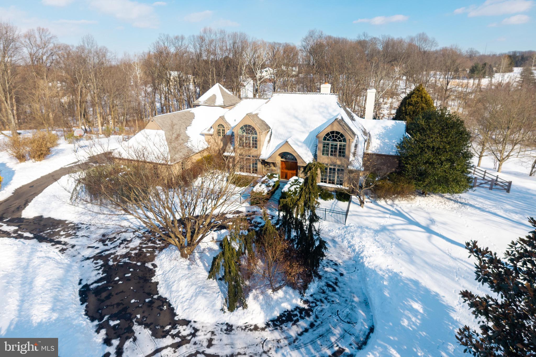 2220 Bodine Road Malvern, PA 19355 - Photo 68 of 86 a view of a house with a yard covered in snow