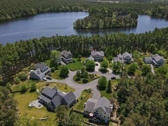 18 Red Pine Lane Wareham, MA 02571 - Photo 27 of 37 an aerial view of a house with a lake view