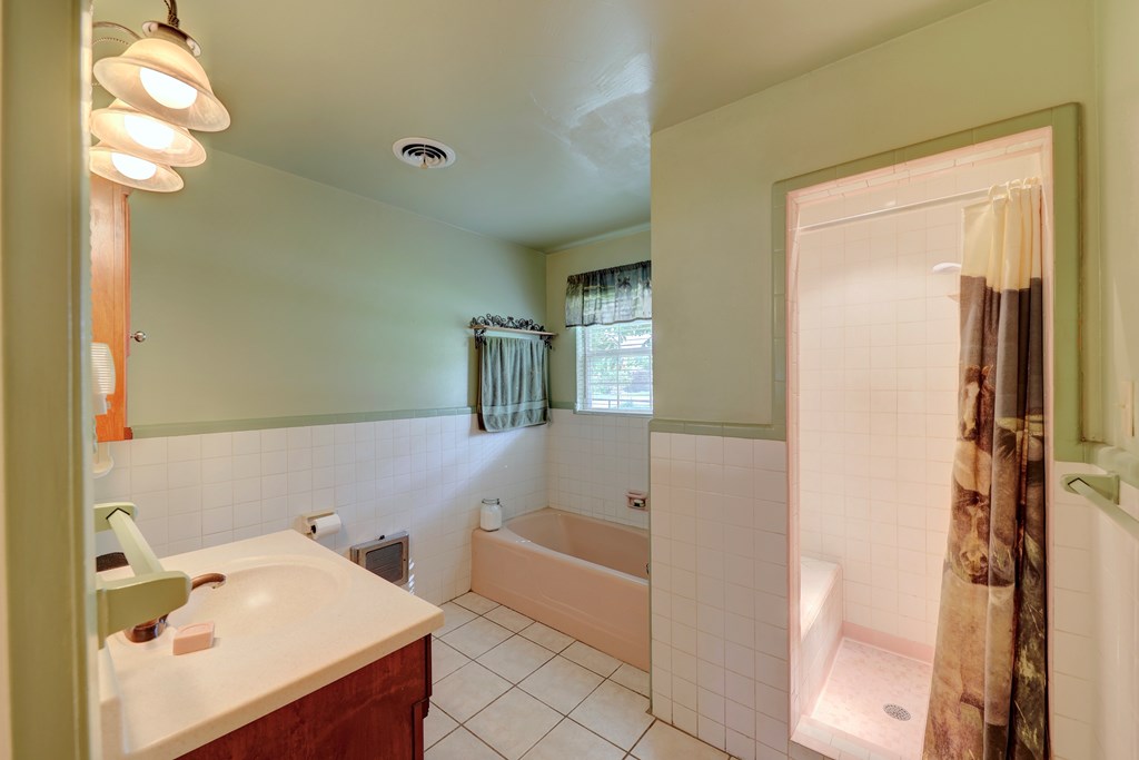 206 Austin Street Ingram, TX 78025 - Photo 14 of 18 a bathroom with a tub sink and vanity