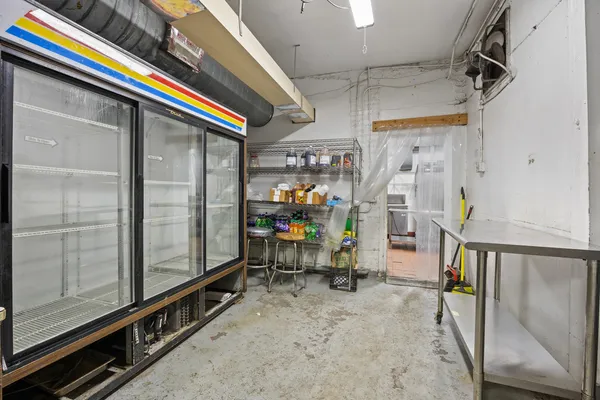 a view of storage and utility room