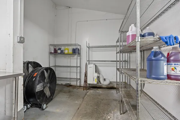 a view of storage and utility room