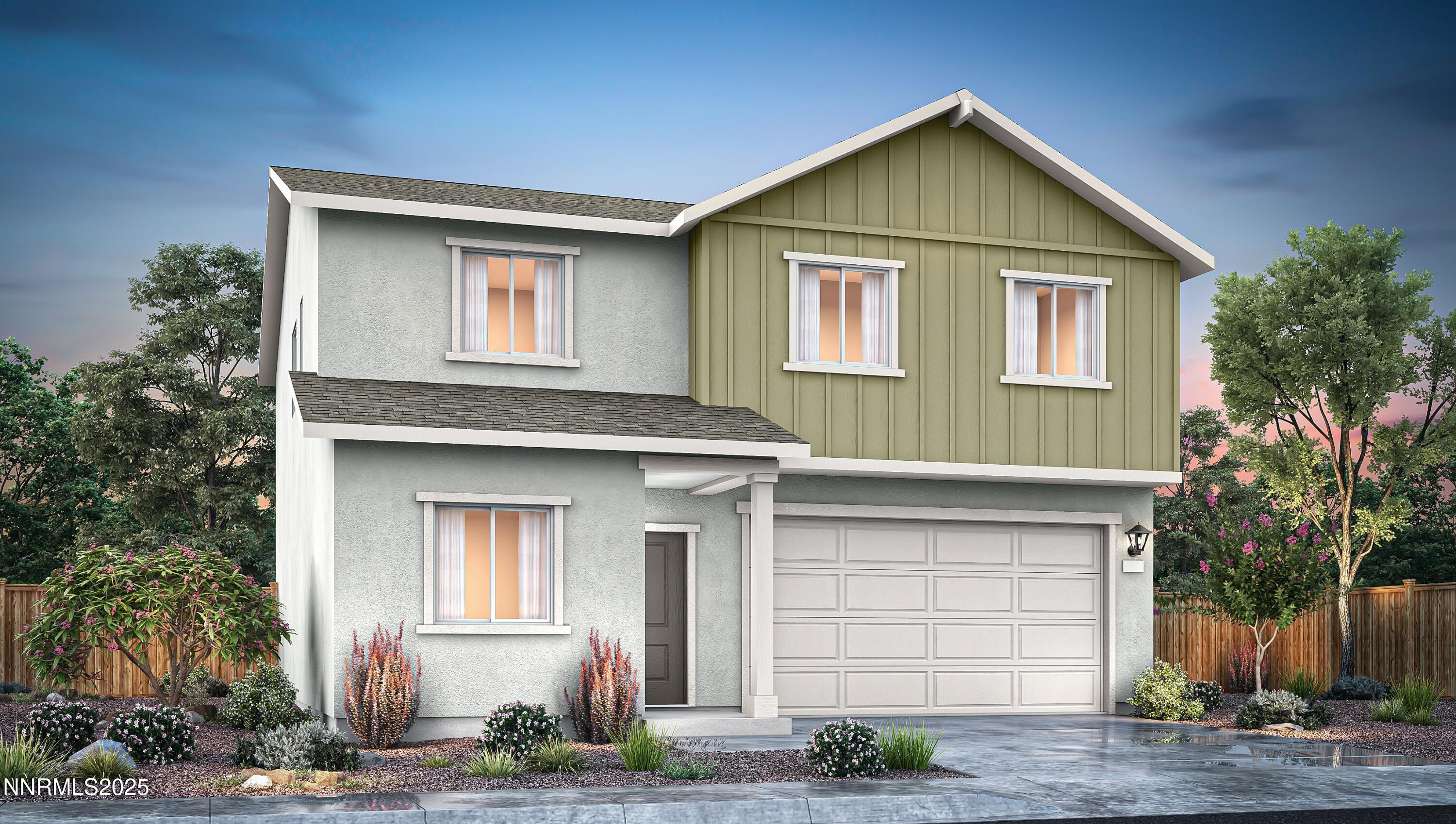 616 Union Road, Unit LOT #66 Dayton, NV 89403 - Photo 1 of 25 a front view of a house with a yard and garage