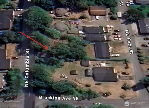 an aerial view of a building