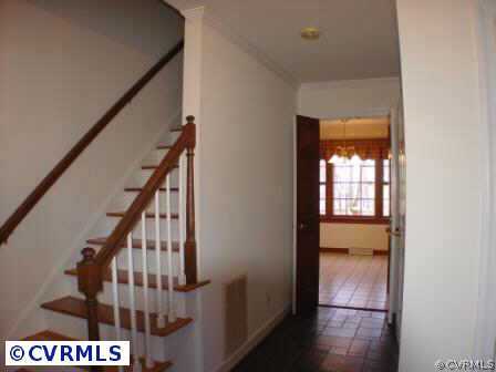 1930 Albion Road Midlothian, VA 23113 - Photo 4 of 10 a view of staircase with railing and white walls