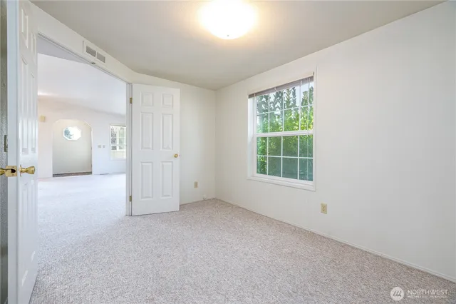 an empty room with a window