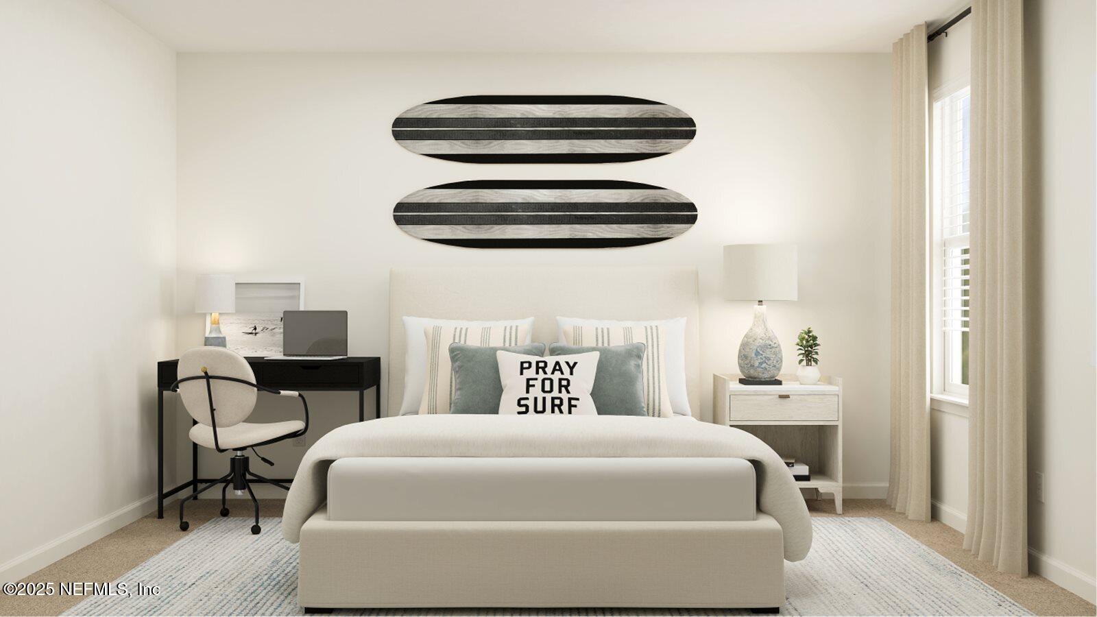 47 Bluegrass Way St. Augustine, FL 32092 - Photo 11 of 27 a bedroom with a bed and a chair