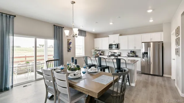 a view of a dining room and livingroom view